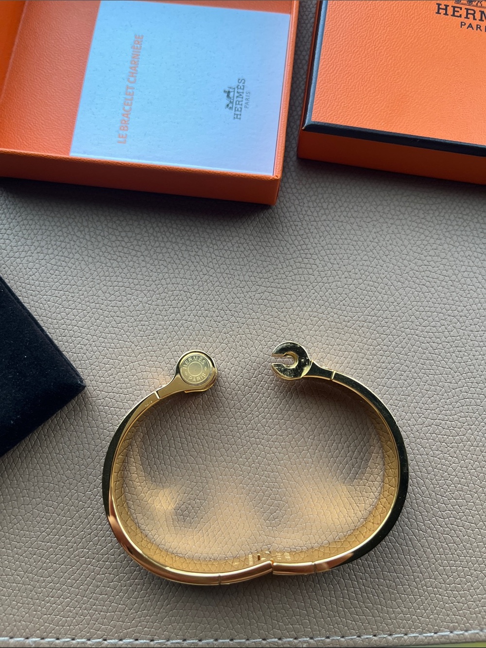 Hermes Blue Enamel and Gold Bracelet - Picture 9 of 15